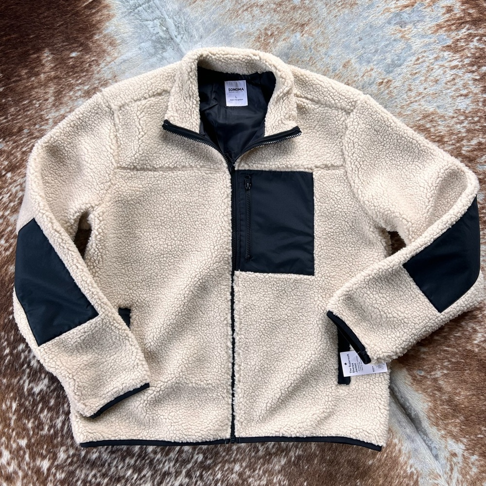 NWT Men's Sonoma Goods For Life Grizzly Sherpa Jacket size Large